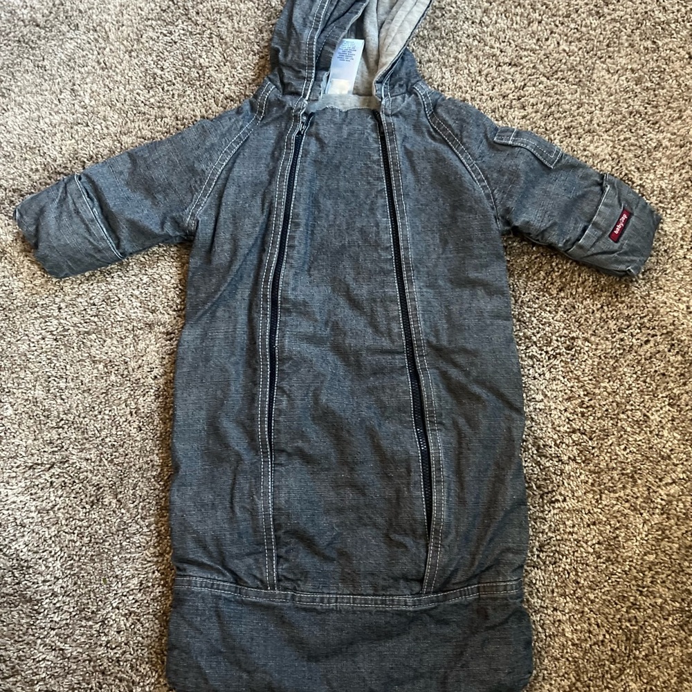 Gap Hooded Denim Baby Snowsuit